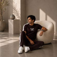 WEARIST Signature Tracksuit - Chocolate Brown-Offwhite