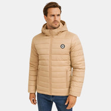 Premium Detachable  Hoodie Puffer Jacket - Camel