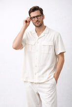 Men’s Premium Popcorn Off-White Safari Suit