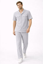 Men’s Premium Popcorn Grey Safari Suit
